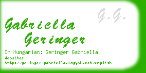 gabriella geringer business card